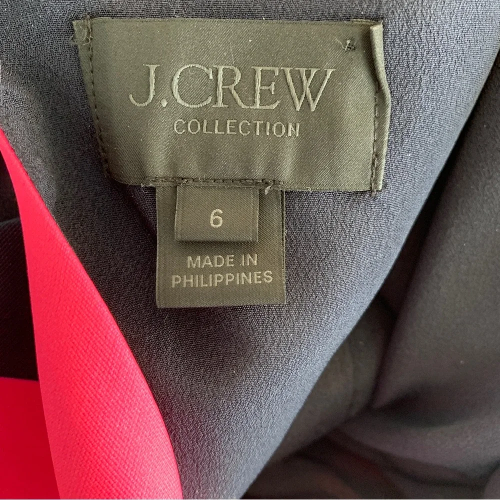 J. Crew Collection Pop Stripe Sheath Dress Navy Azalea size 6 - Picture 7 of 8